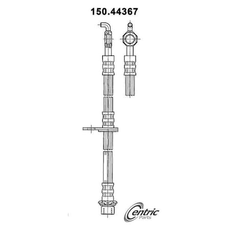 Centric Parts Brake Hose, 150.44367 150.44367